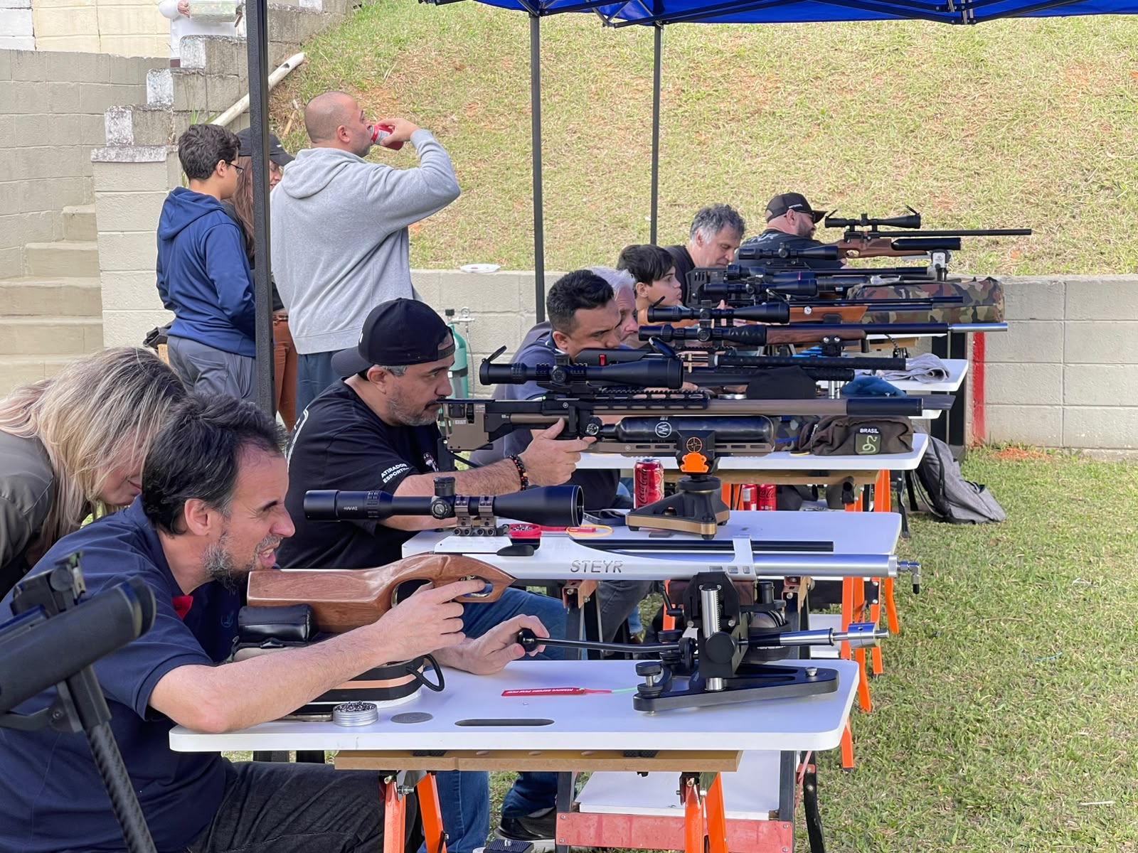 Detalhe da estrutura da pista de torneio